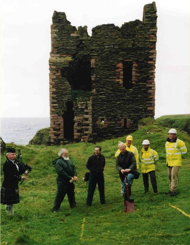 Photo: Malcolm Sinclair, Earl Of Caithness Cuts The First Turf Of the Excavations