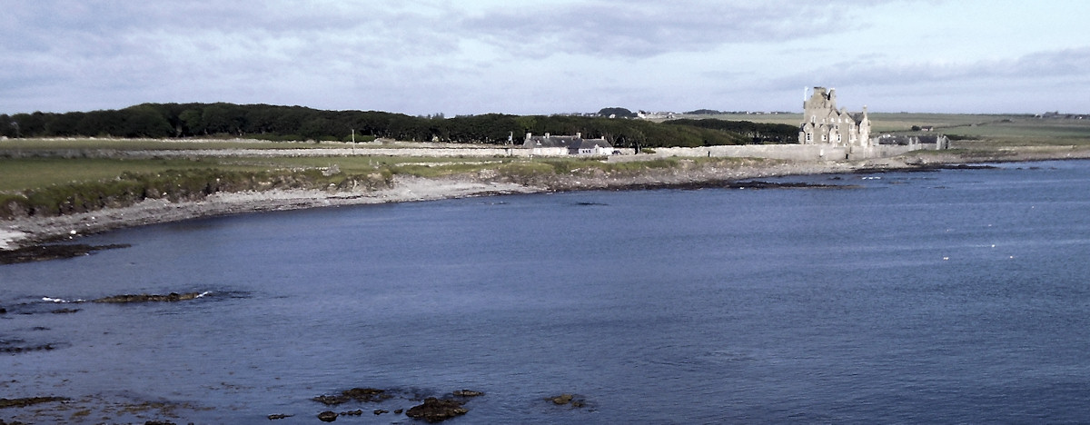 Photo: Ackergill Tower from Ackergill Harbour