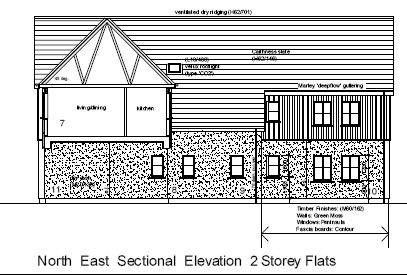 Photo: North East Sectional Elevation 2 Storey Flats