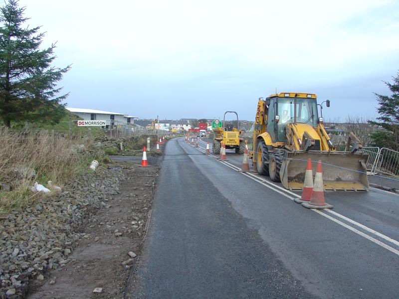 Photo: A Mile Of New Road Leading Into Wick 11 December 2005