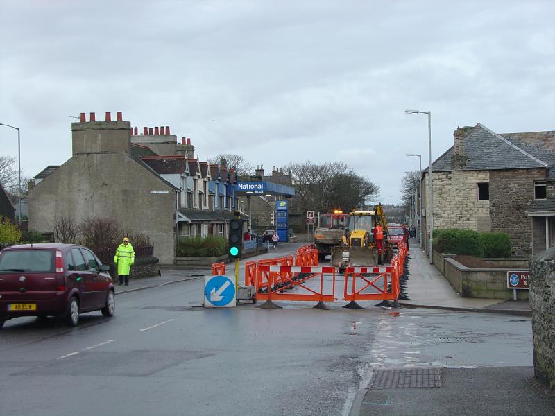 Photo: Francis Street, Wick - Renewing Sewerage Pipes 