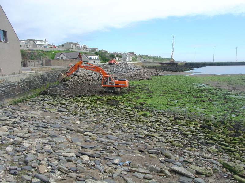 Photo: Shore Road - Wick - Major Protection Works Underway