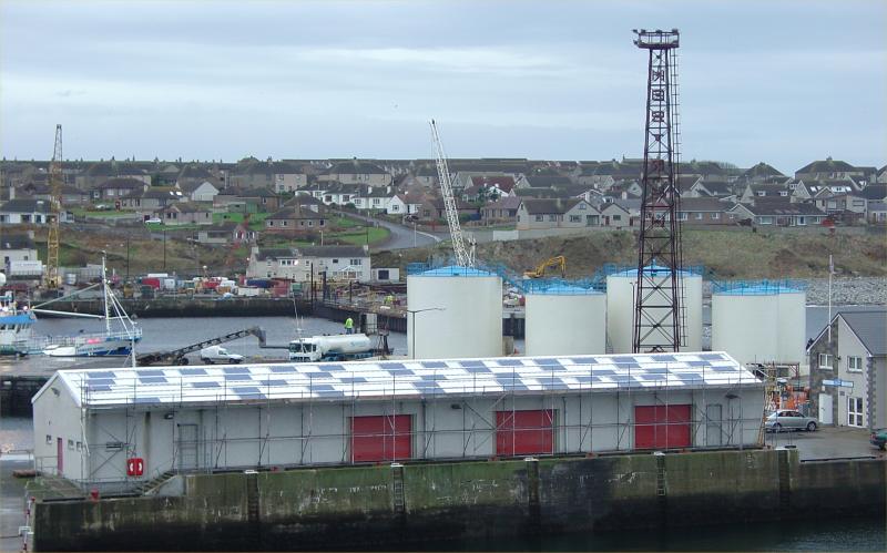 Photo: Solar Roof At Fish Market, Wick Harbour