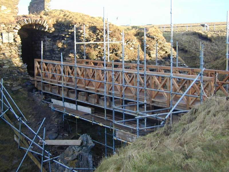 Photo: New Foot Bridge At Girnigoe Castle - February 2008