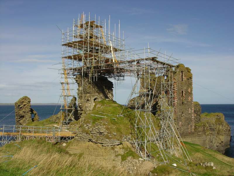 Photo: Girnigoe Castle - Scaffolding Takes On Massive Scale