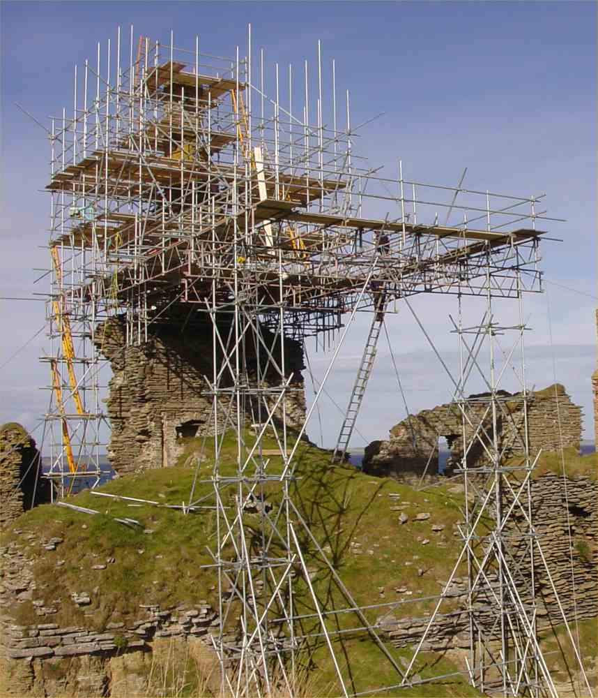 Photo: Girnigoe Castle - Scaffolding Takes On Massive Scale