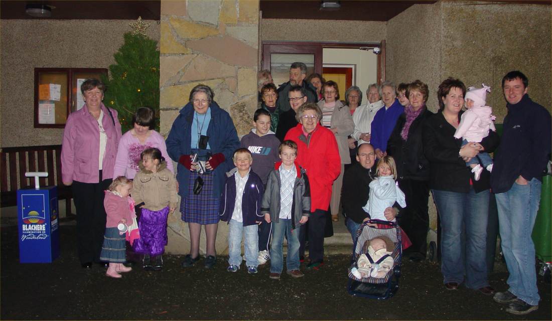 Photo: A Group At The Dunnet Christmas Lights Switch On