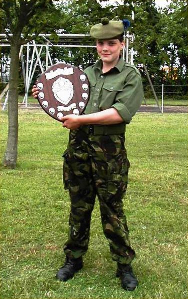 Photo:  The Donna White Memorial Trophy, won by a delighted Cadet Erin Munro