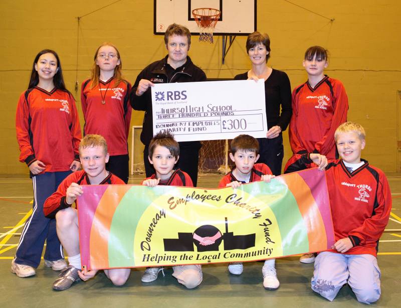 Photo: Dounreay Employees Charity Fund Donate £300 For New Goal Posts