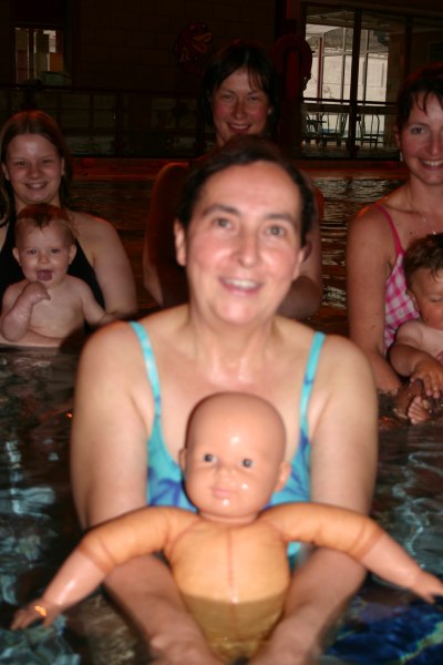 Photo: Community Midwife Pam MacBeath With Her Baby Aquatics Class