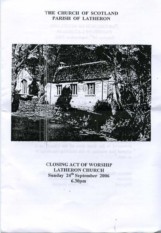 Photo: Final Service Programme And History