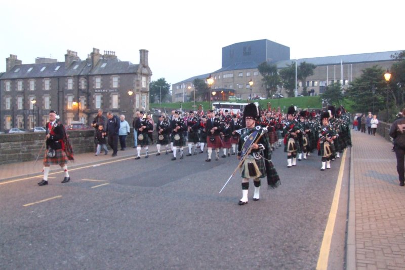 Photo: Massed Pipe Bands At Wick - 16 September 2006
