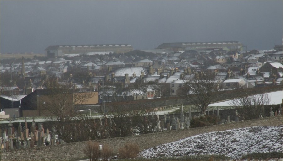 Photo: Light Snow Dusts Wick 8.30am 19 March 2007