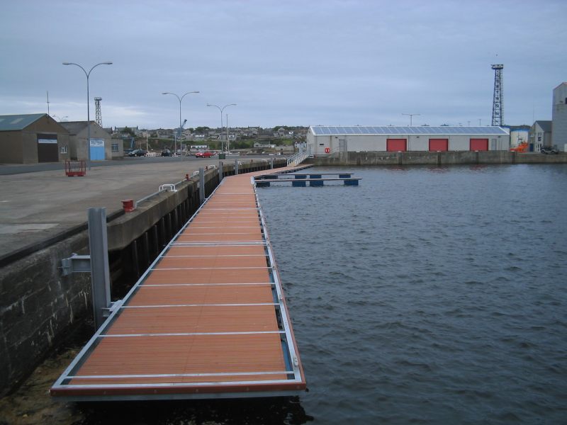 Photo: Pontoons Ready At Wick Harbour