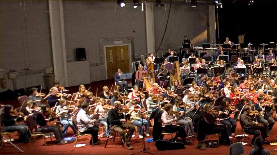 Photo: Highland Regional Youth Orchestra Rehearsing At The Osprey Arena Aviemore