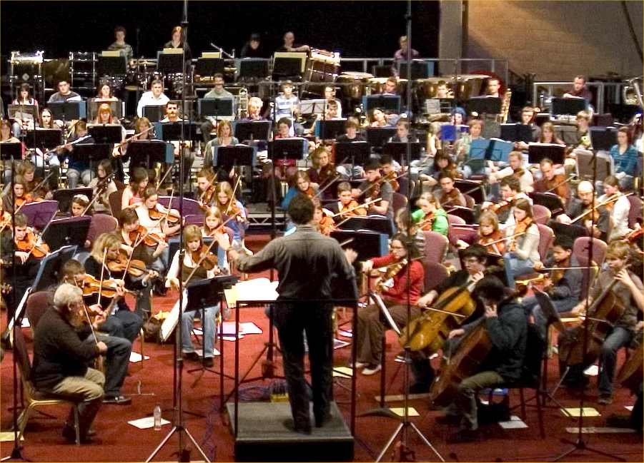 Photo: Highland Regional Youth Orchestra Rehearsing At The Osprey Arena Aviemore