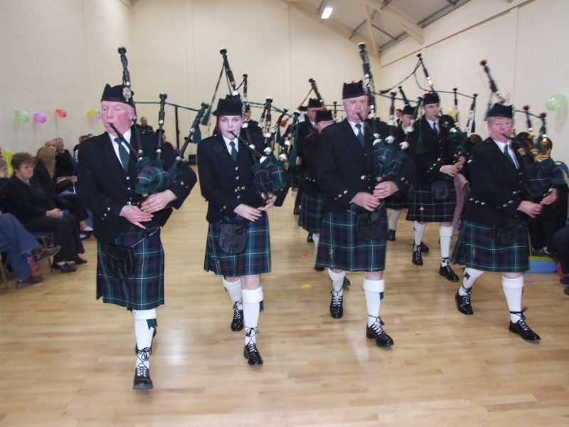 Photo: Wick Pipe Band At New Keiss Hall Opening
