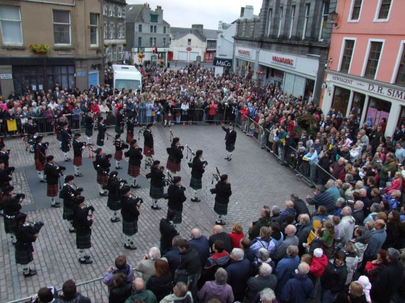 Photo: Massed Pipe Bands At Wick