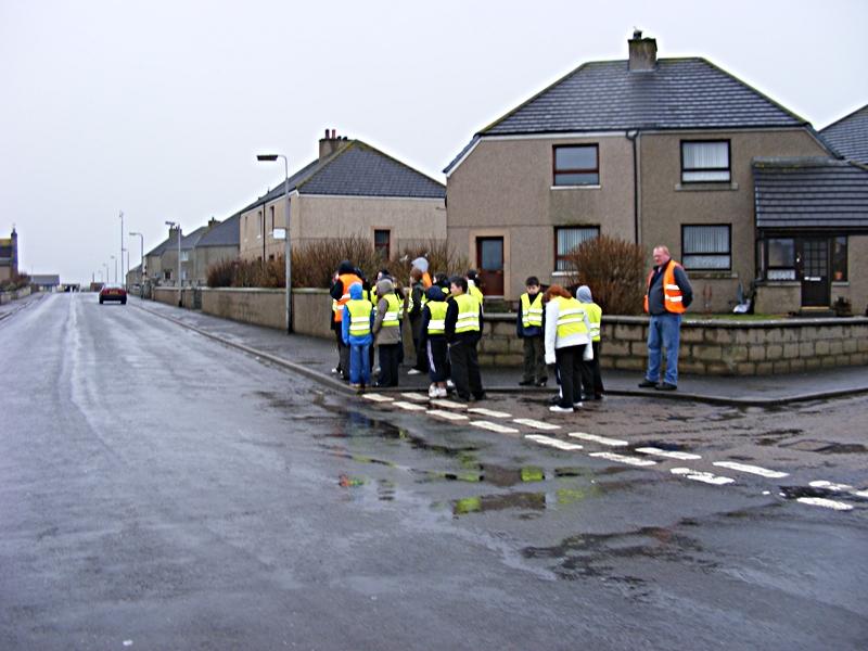 Photo: South School Pupils Measuring And Checking Pavements