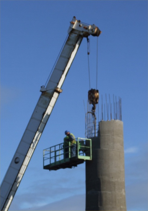 Photo: Former Wick Power Station Chimney Being Demolished