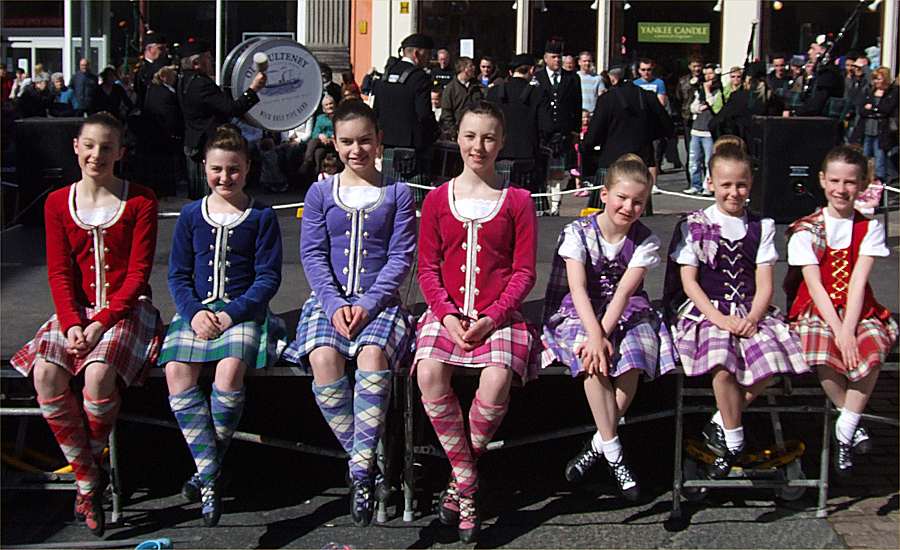 Photo: Easter Parade For Wick Pipe Band And Dancers