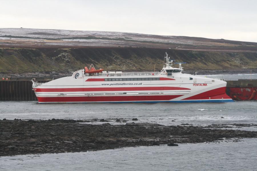 Photo: Maiden Voyage Of Pentalina At Gills Harbour, Caithness