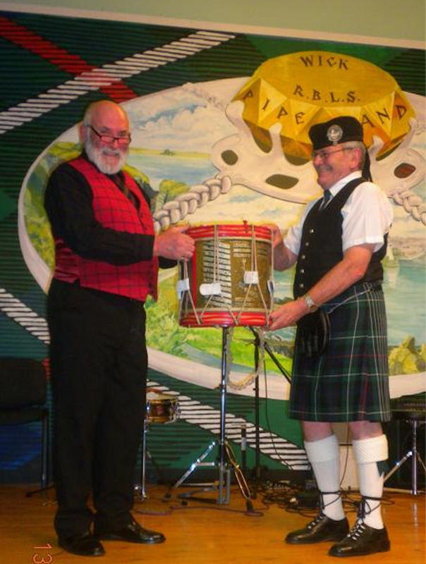 Photo: Antique Drum Gifted To Wick Pipe Band