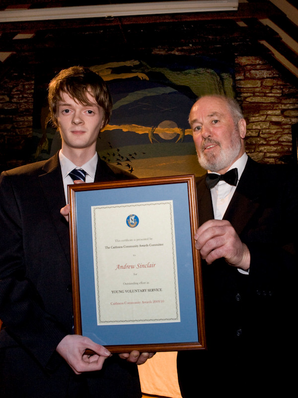 Photo: Young Voluntary Service Certificate - Andrew Sinclair