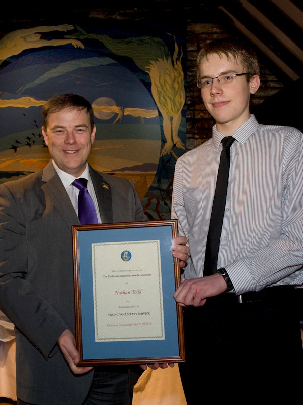 Photo: Young Voluntary Service Certificate - Nathan Todd