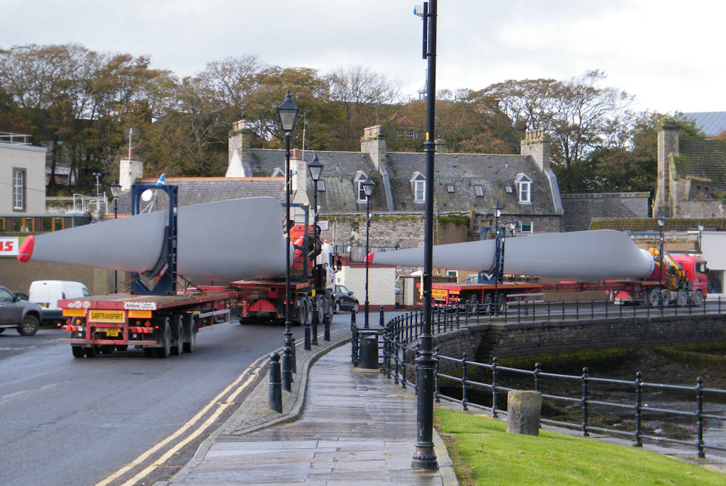 Photo: Camster Wind Farm Turbines At Wick Harbour