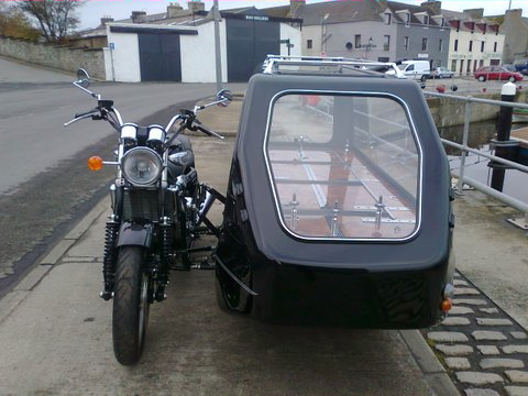 Photo: Motor Cycle Funerals Firm Visits Wick