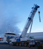 Simsons Crane unloading turbines