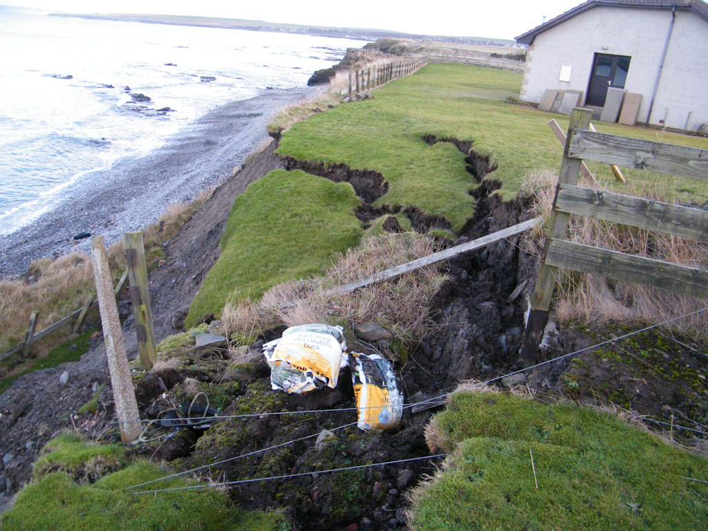 Photo: Coastal Colllapse At Back of Coastguard Station, Scrabster