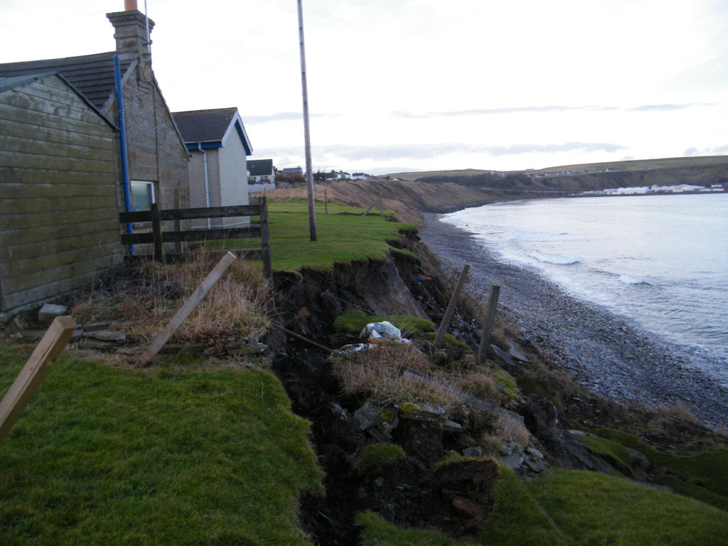 Photo: Coastal Colllapse At Back of Coastguard Station, Scrabster