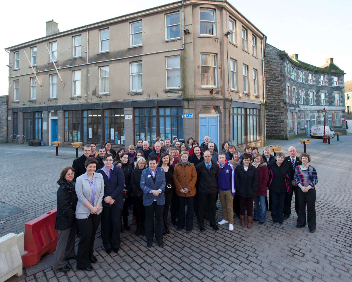 Photo: Council Staff At Market Square, Wick About To Move