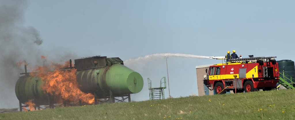 Photo: Putting Out A Practice Fire At Wick Airport