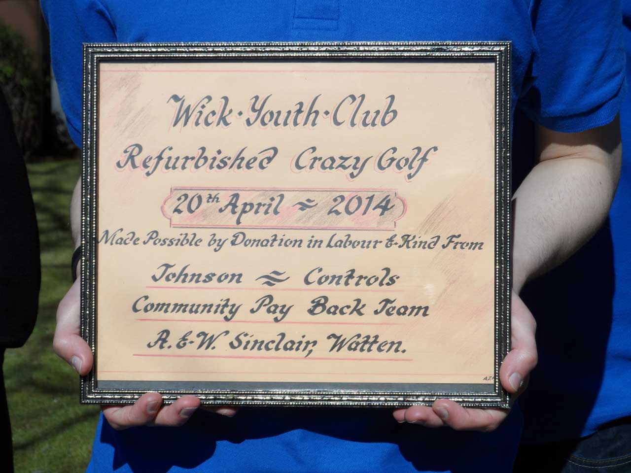 Photo: Wick Youth Club Re-opened The Crazy Golf At Rosebank Park