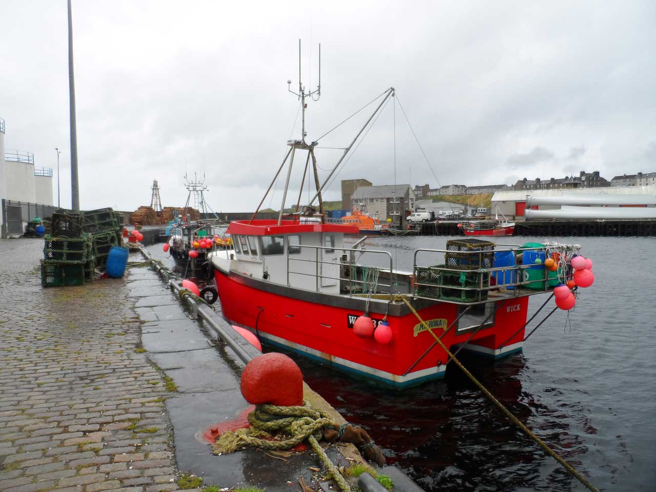 Photo: Wick Harbour On A Wet Day