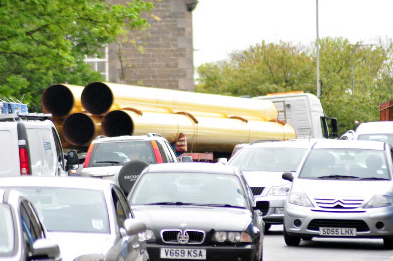 Photo: Even More Pipes Move Through Wick Bound For Wester Yard