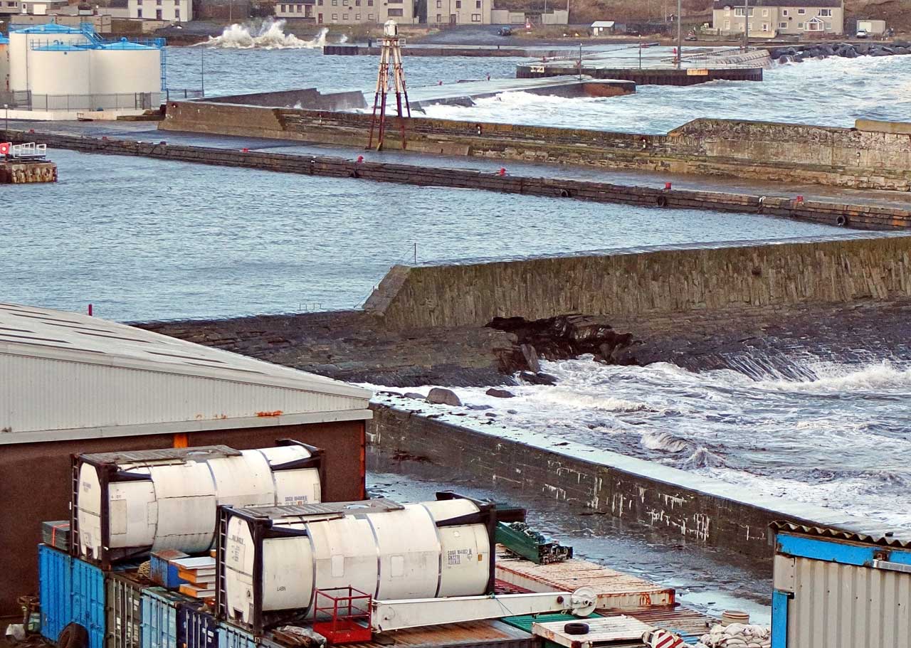Photo: Major Damage Of Pier At Wick Harbour