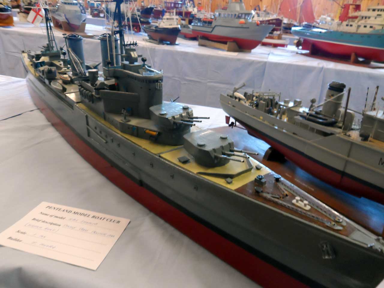 Photo: HMS Jamaica - Colony class Cruiser 1942 - Model Boat Show 2015
