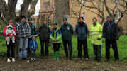 Volunteers work in forest at Castle of Mey