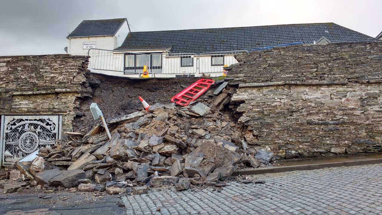 Photo: Wall Collapse At Wick Harbour