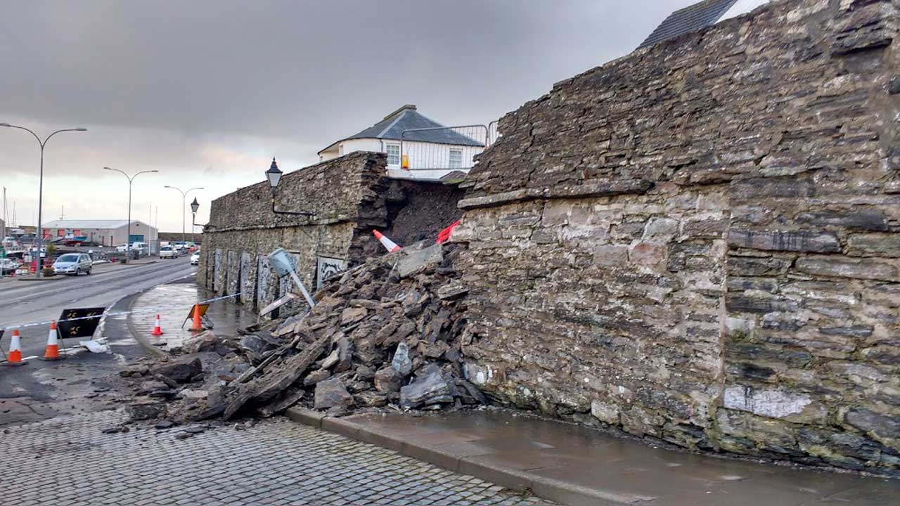 Photo: Wall Collapse At Wick Harbour