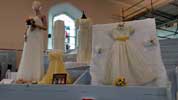 Wedding Dresses Display at St FergustChurch in aid of Caithness Health Action Team funds