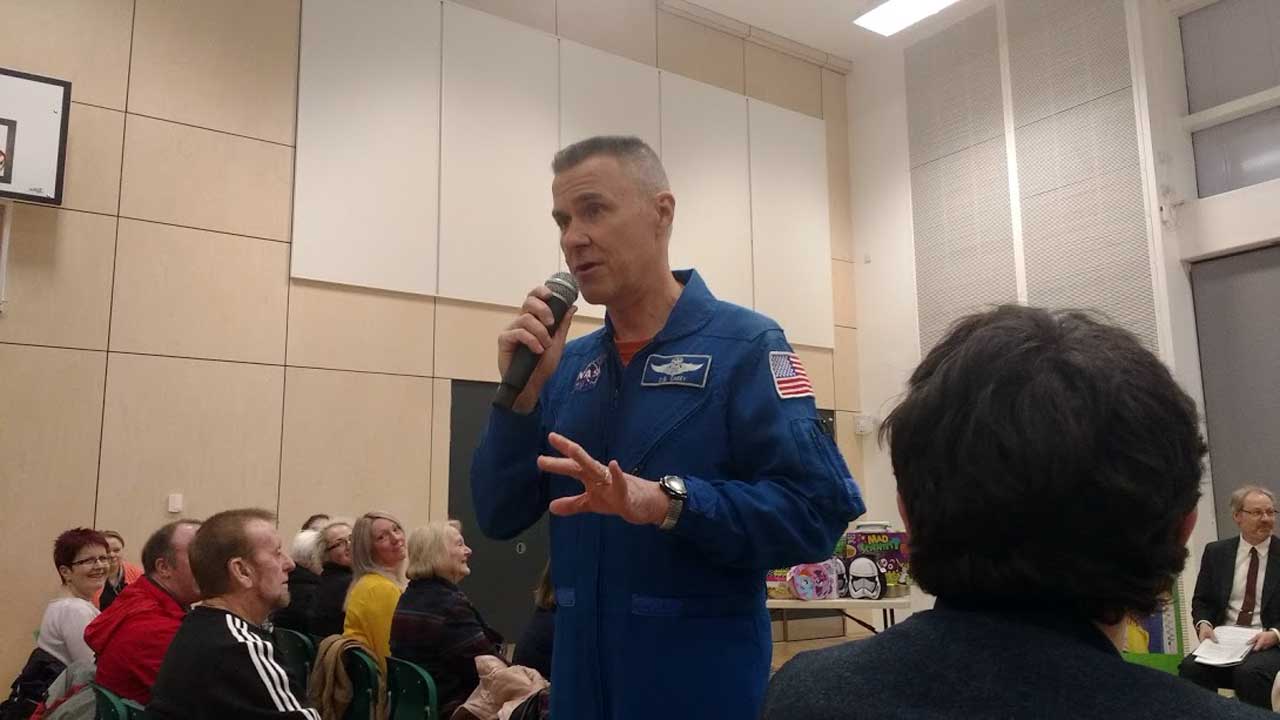 Photo: Duane Carey The Astronaut At Caithness Science Festival 2018