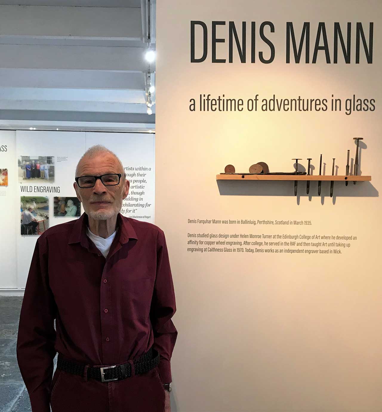Photo: Dennis Mann at the Exhibition