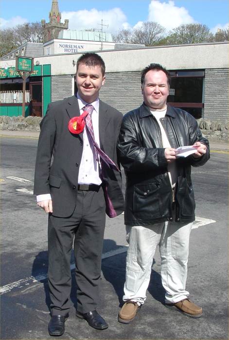 Photo: Labour Candidate Alan Jamieson With Neil MacDonald