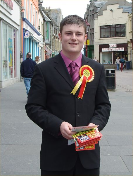 Photo: Scottish Socialist Candidate Luke Ivory Leafleting In Wick