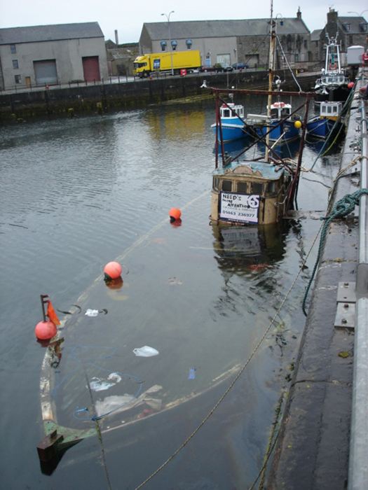 Photo: Boat Sinks and Refloated